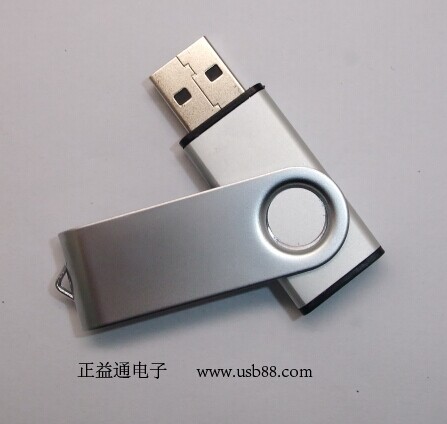 全金属铝质旋转U盘，清新简约，彰显出用户睿智卓越的品味。